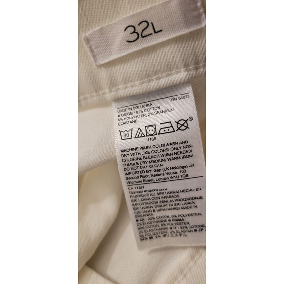 Banana Republic Premium Denim White Flare Leg Jeans Womens Size 32L (36x34) - Picture 11 of 16